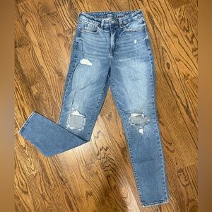 Old Navy Size 8 Long High-Rise O.G. Straight Women's Ripped Skinny Jeans